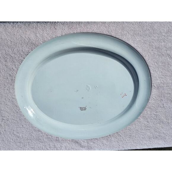 Copeland Spode "Heron" 14.5" Platter Oval Plate Serving Dish Antique Asian Decor - Picture 5 of 10